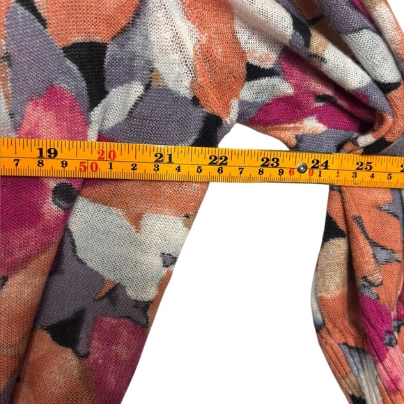 NIC+ZOE LINEN BLEND GLOWING PETALS 4-WAY CARDIGAN PL - Picture 16 of 16